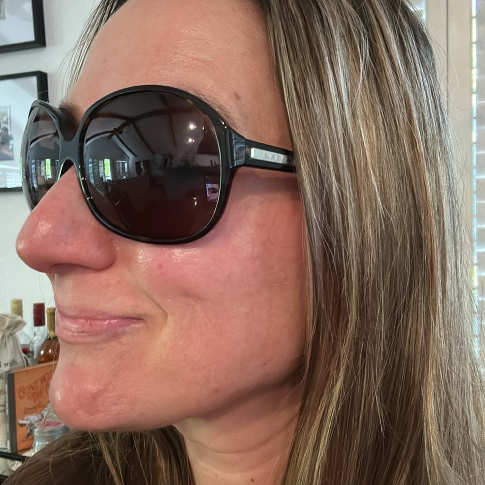 Authentic Prada Large Round Large Oval Sunglasses - image 3